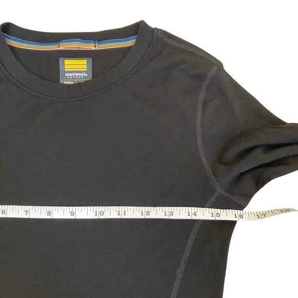 Meriwool Layers Women's Sz S Black Merino 250g Base Layer Long Sleeve Top Shirt - Picture 14 of 16